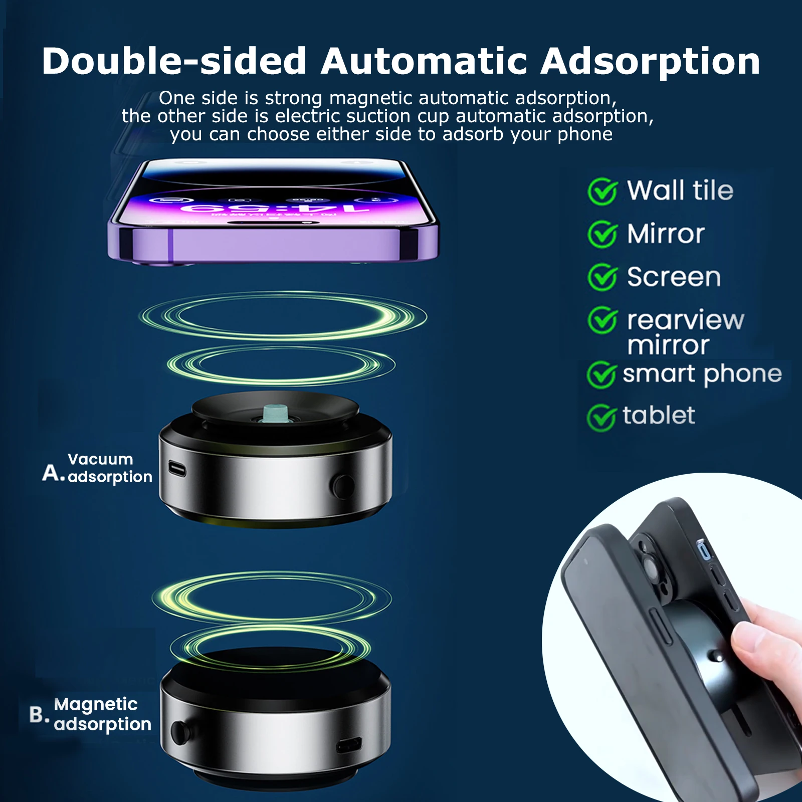 Intelligent-Mobile-Phone-Holder-Magnetic-Vacuum-Adsorption-Car-Bracket-Universal-Double-Sided-Adsorption-Mount-360-Rotation-2